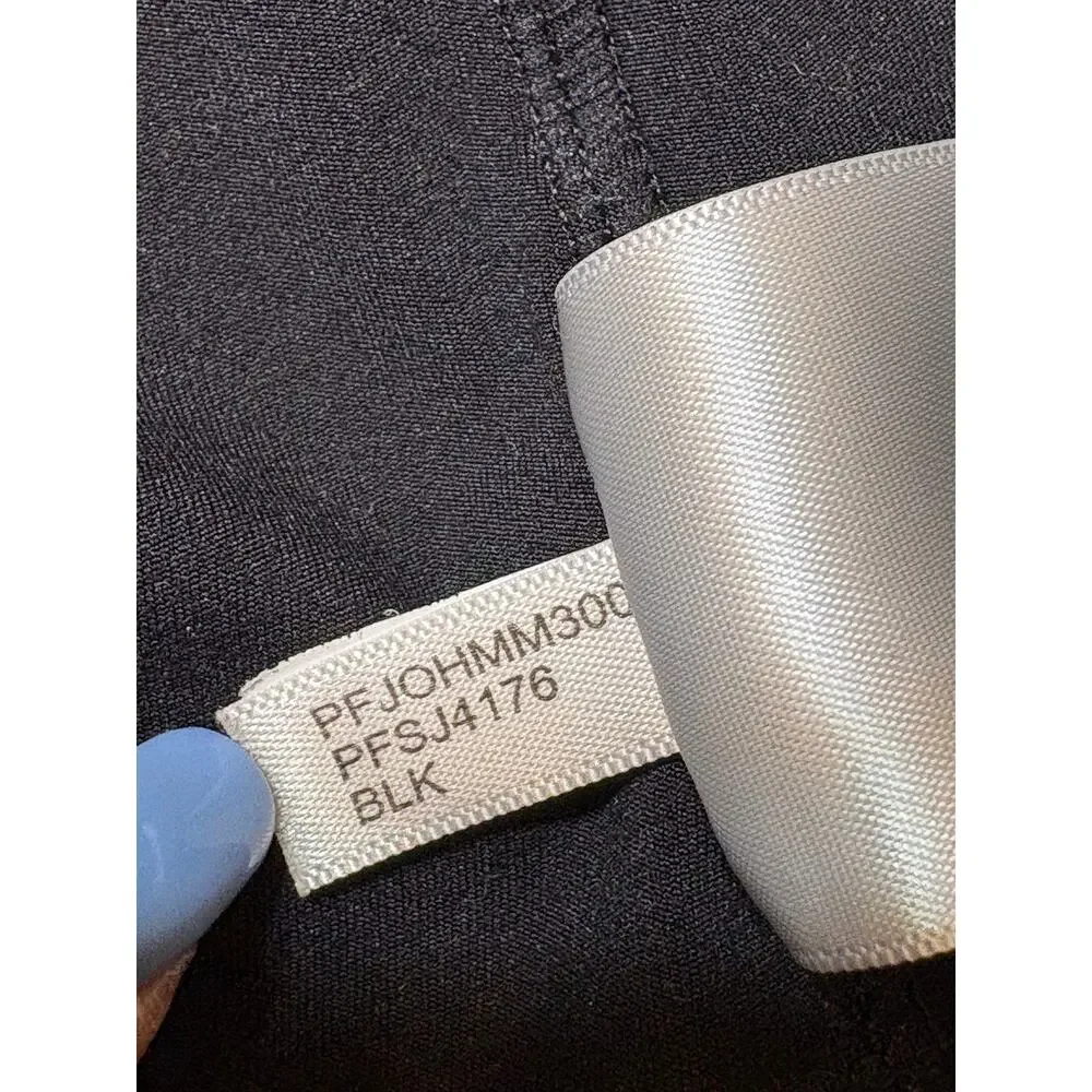 Yogalicious Black Womens Full Zip Jacket Pockets Thumb Holes Stretch Size L